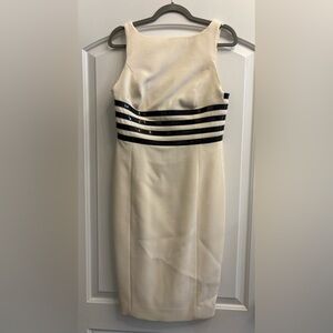 Michael Kors Cream Dress with Black Stripes